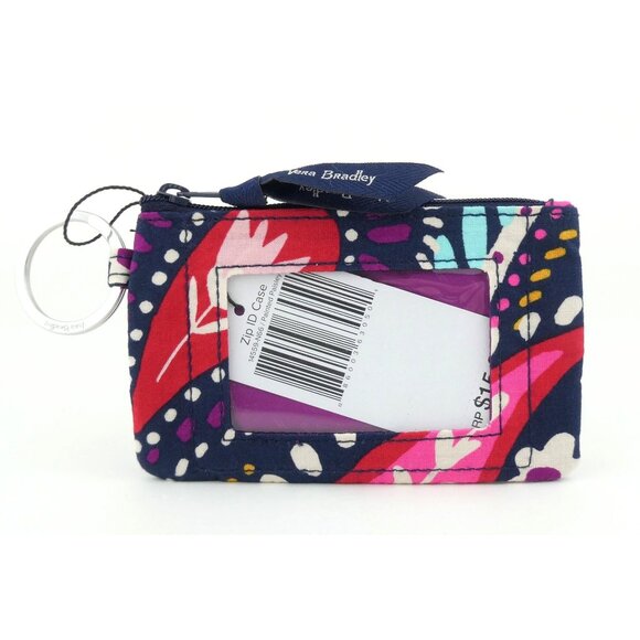 Vera Bradley Painted Paisley Cotton Zip Id Case NWT - Picture 2 of 2